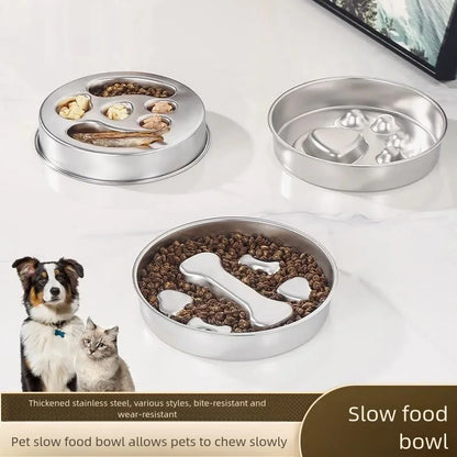 Beanpaw stainless steel slow feeder bowl for dogs and cats
