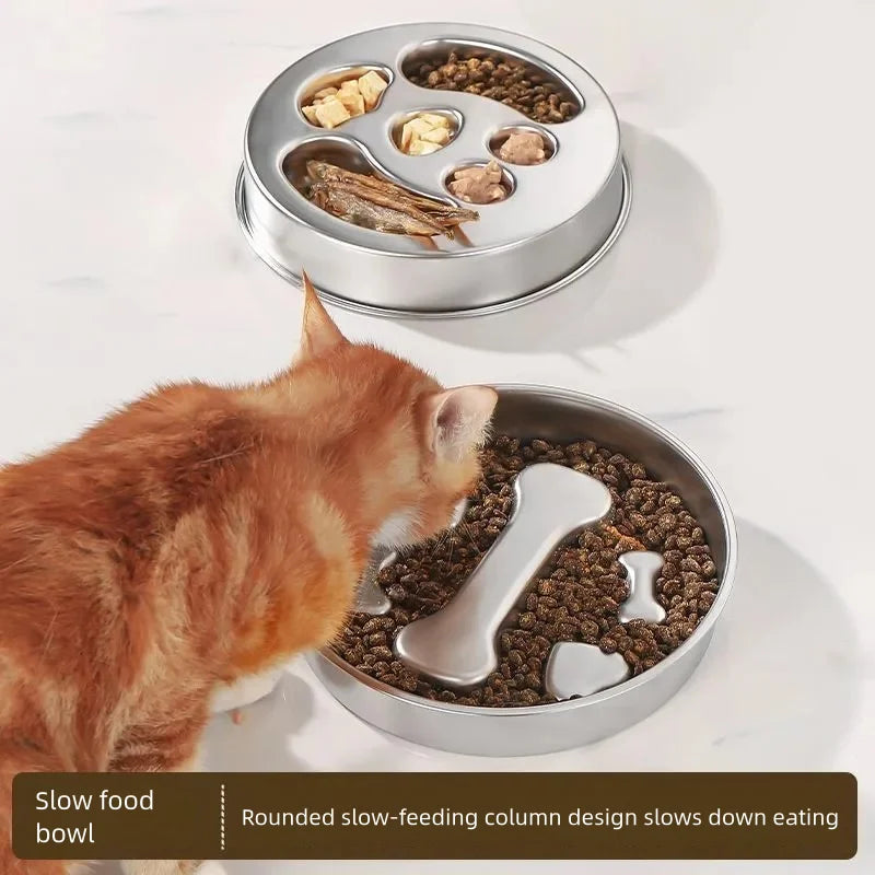 Beanpaw stainless steel slow feeder bowl for dogs and cats