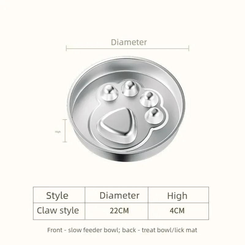 Beanpaw stainless steel slow feeder bowl for dogs and cats