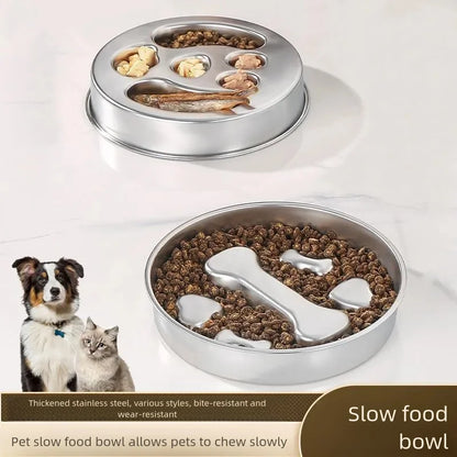 Beanpaw stainless steel slow feeder bowl for dogs and cats