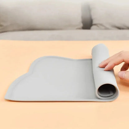 Silicone Pet Feeding Mat – Non-Stick Waterproof Food/Water Tray Pad for Dogs & Cats, Puppy Bowl Cushion, Anti-Spill Pet Placemat